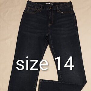Old Navy Boys Jeans Size 14 straight blue Denim Pants flex stretch 28x28